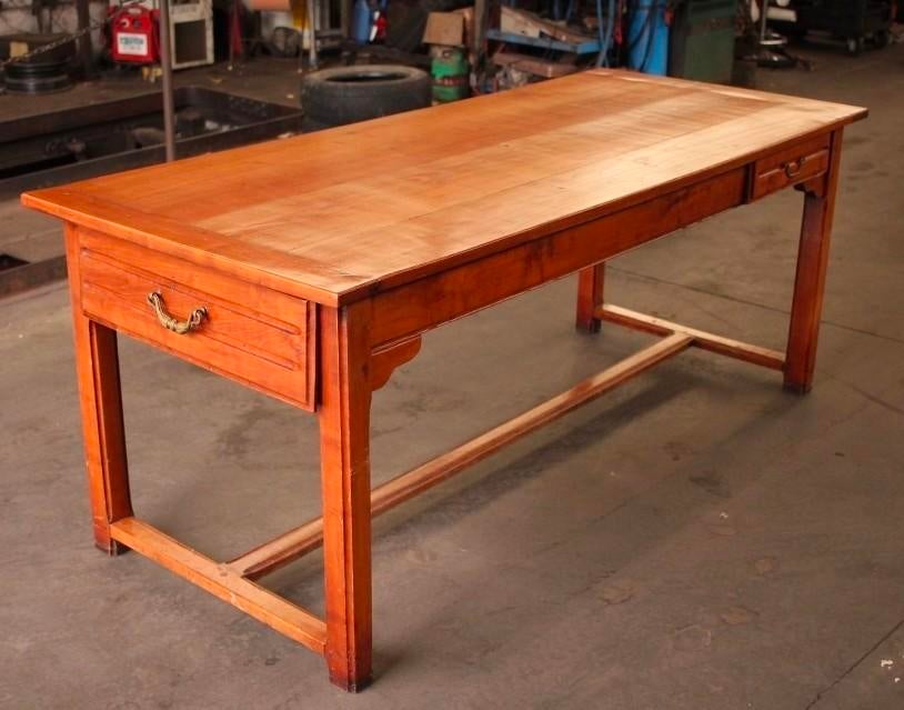 Table de ferme en merisier, Maison & Meubles, Enlèvement, 75 cm ou plus, Rectangulaire, 60 cm ou plus