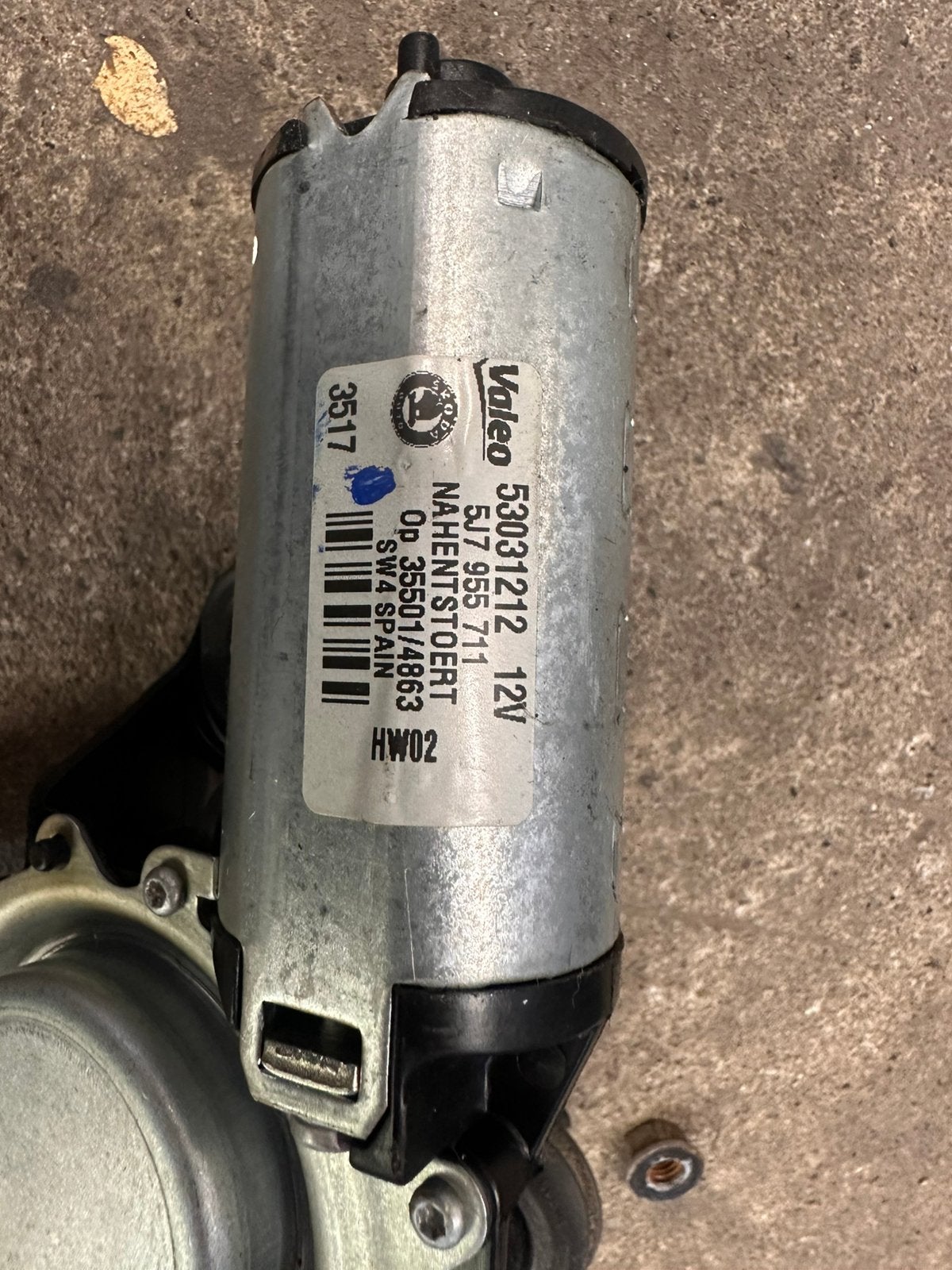 Moteur essuie glzce arriere skoda VAG 5J7955711, Autos : Pièces & Accessoires, Enlèvement ou Envoi, Skoda
