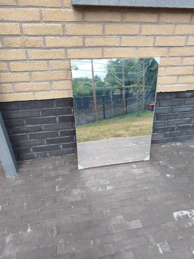 Badkamerspiegel 80 x 60 cm –houtmotief – Nieuw in verpakking, Neuf, Moins de 100 cm, Enlèvement, Rectangulaire