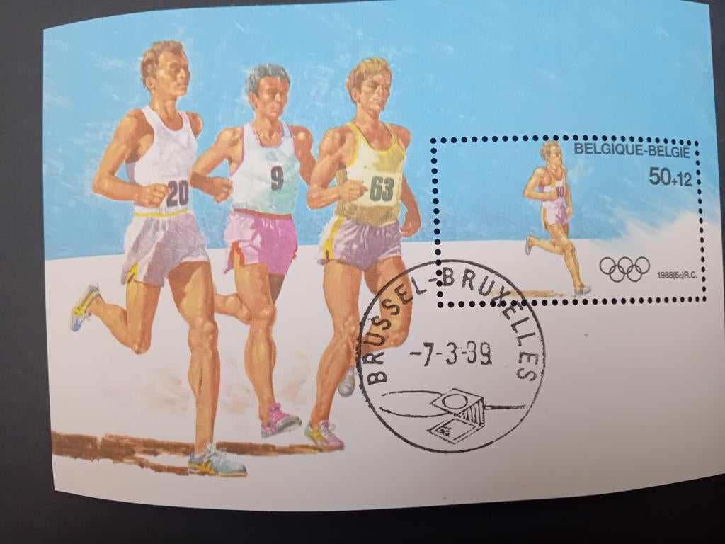 Belgique Bloc 64 estampillé lot 174B, Enlèvement ou Envoi, Oblitéré, Jeux olympiques