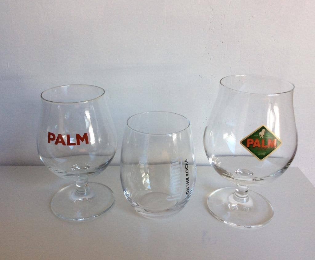 Diverse bierglazen: Hoegaarden, Palm, Averbode, Liefmans, Collections, Marques de bière, Utilisé, Palm, Enlèvement ou Envoi