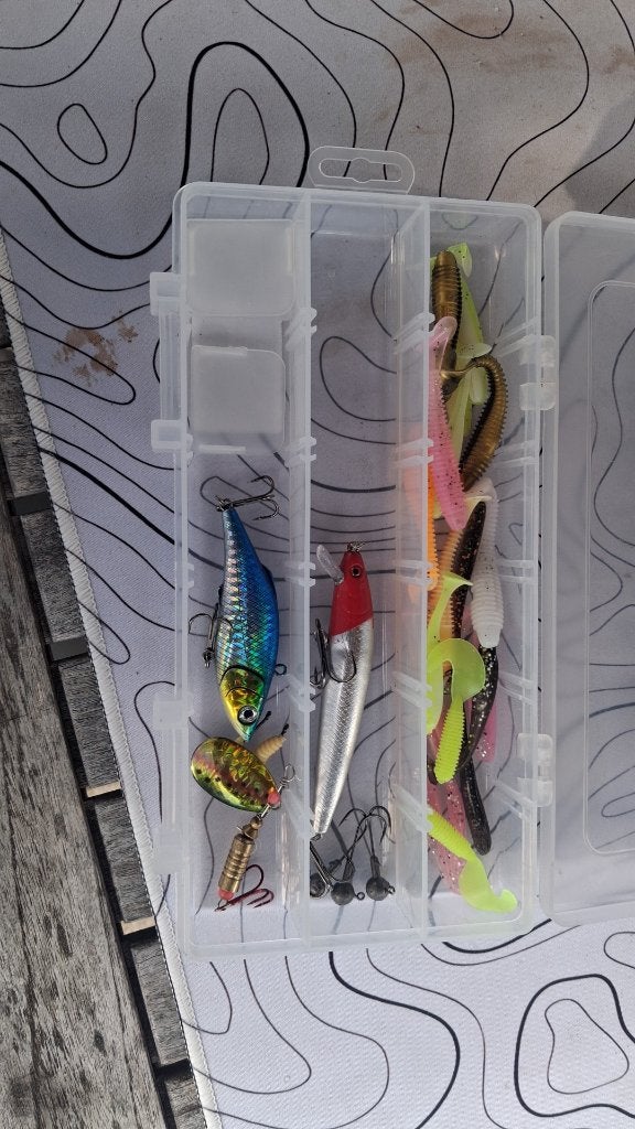 Complete set kunstaas + tacklebox, Watersport en Boten, Ophalen, Zo goed als nieuw, Overige typen