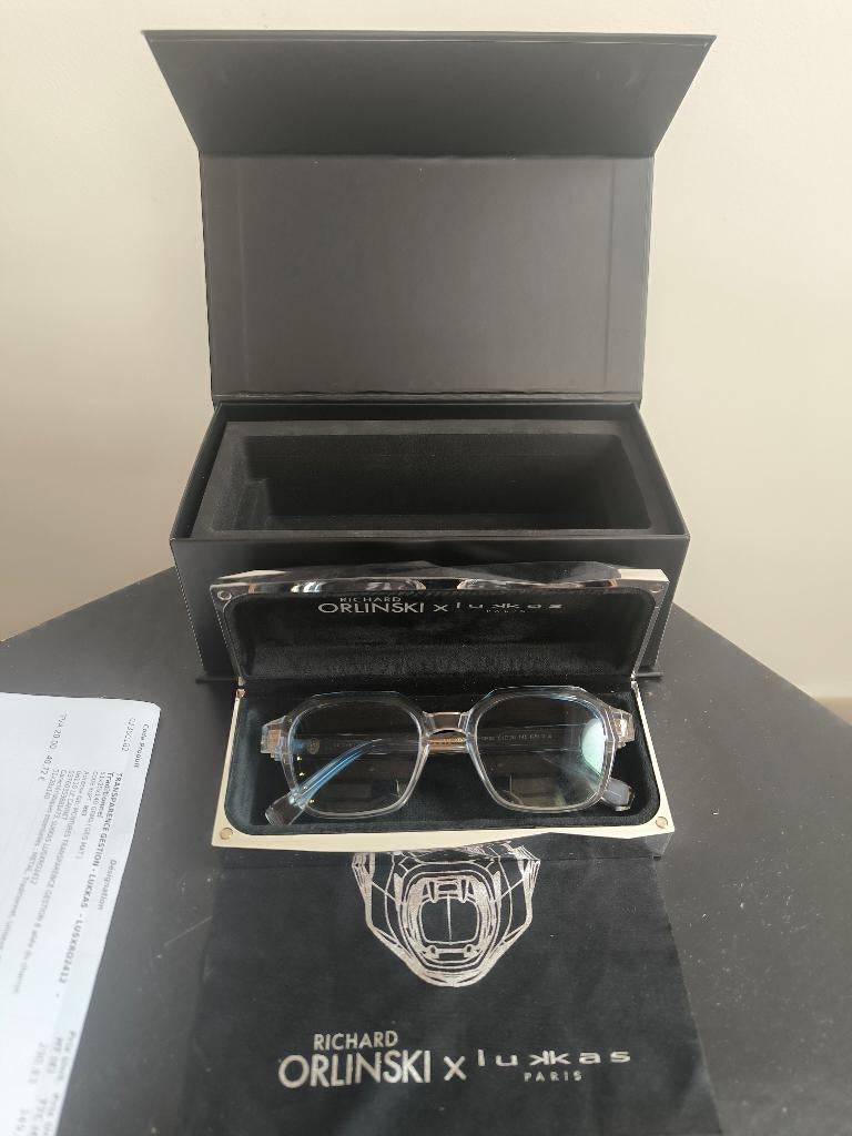 Lunettes de soleil LUKKAS x RICHARD ORLINSKI (AVEC FACTURE!), Handtassen en Accessoires, Zonnebril, Blauw, Zo goed als nieuw, Ophalen