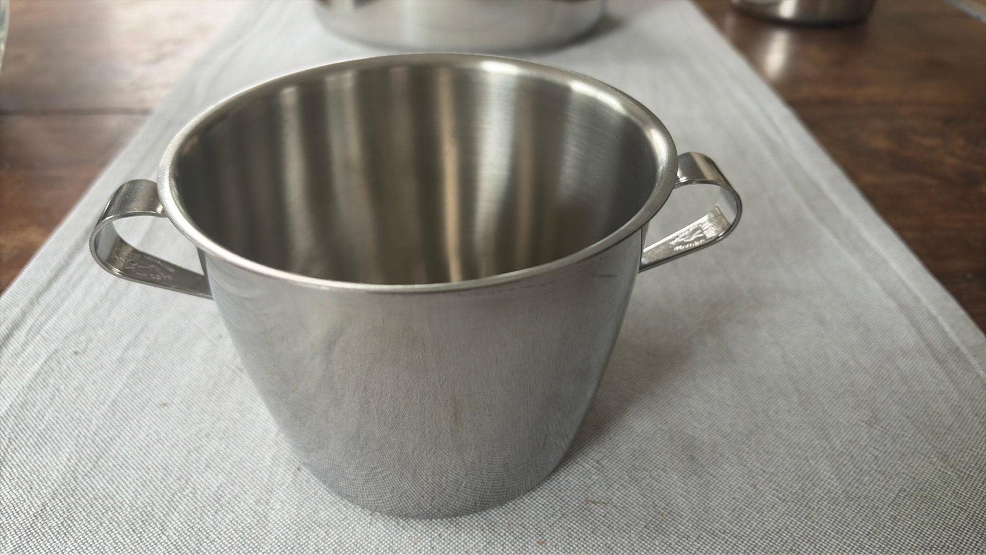 Potje met 2 oren, Ophalen, Inox, Pot, Bus of Blik, Zo goed als nieuw