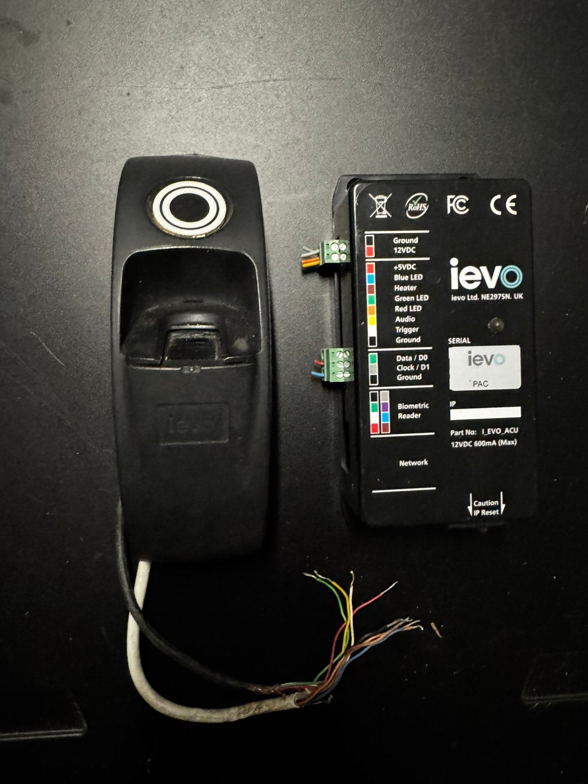 Controle d’acces Ievo lecteur d’empreintes, Enlèvement ou Envoi, Utilisé