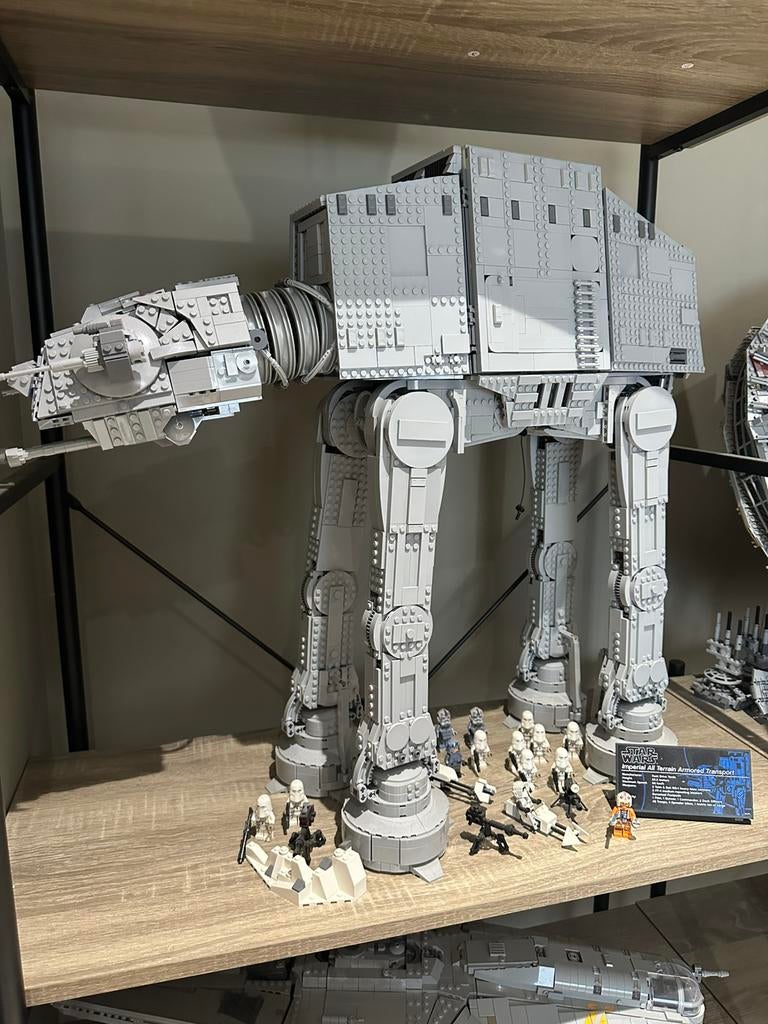 Lego star wars ucs set AT-AT 75313 & snowtrooper battle pack, Enlèvement, Comme neuf, Lego