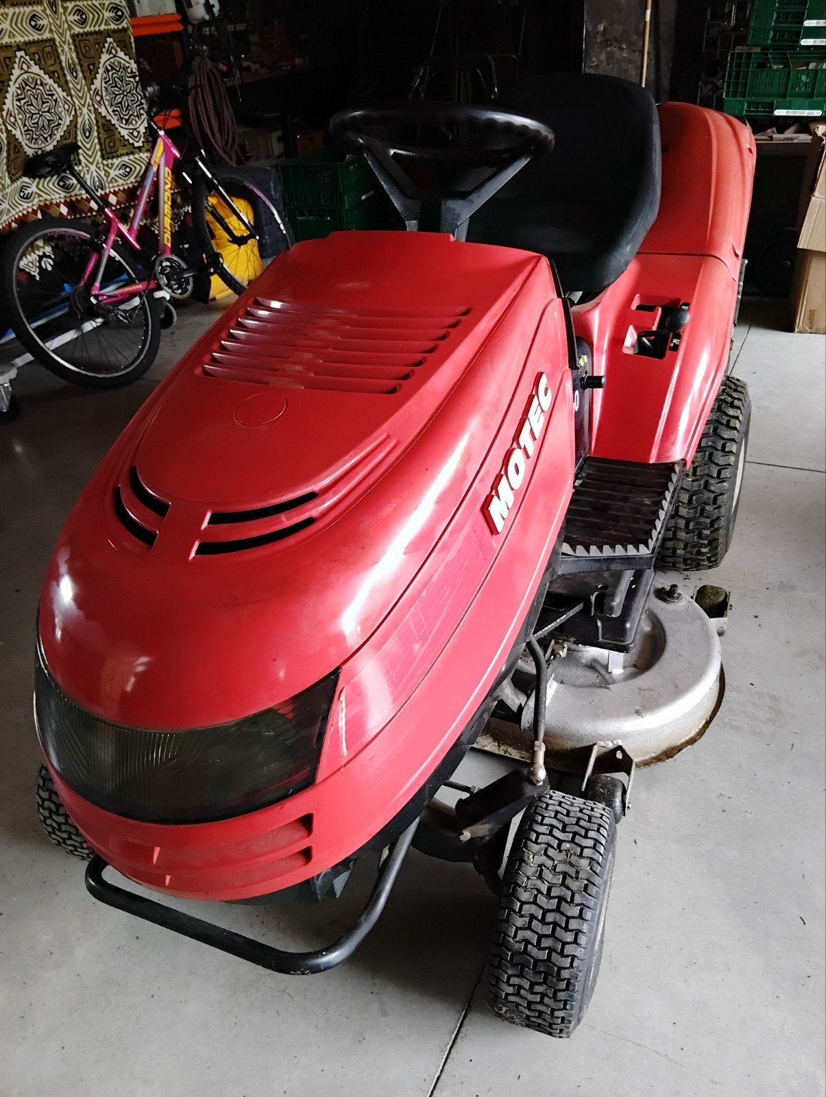 Tracteur tondeuse, Enlèvement
