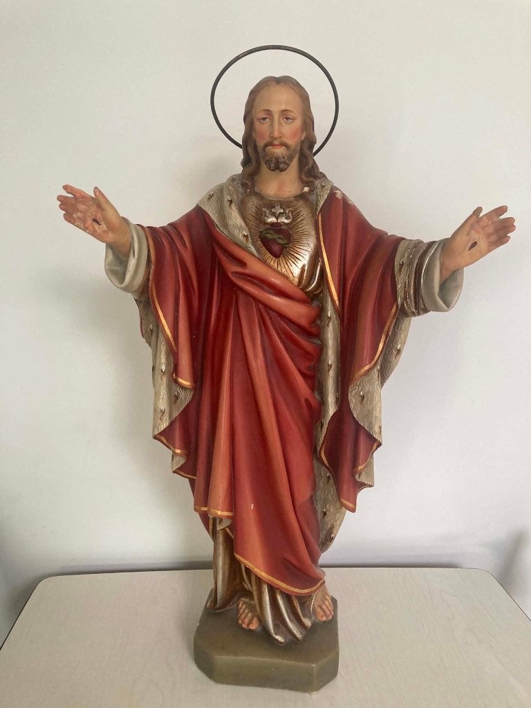 Groot beeld Heilig Hart van Jezus (68 cm), Ophalen