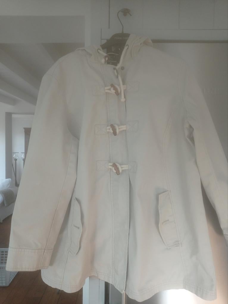 Regenjas gebroken wit, Kleding | Dames, Ophalen of Verzenden, Wit