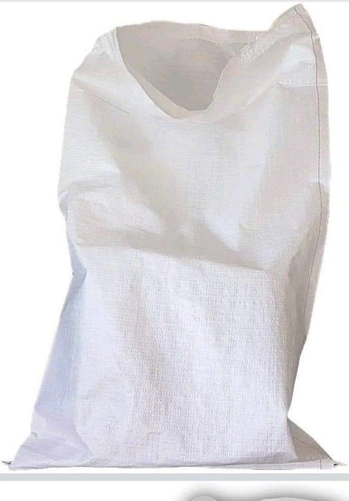 Lot de 8 sacs en polypropylène tissé Blanc 40 x 60 cm 30 g, Ophalen, Wit