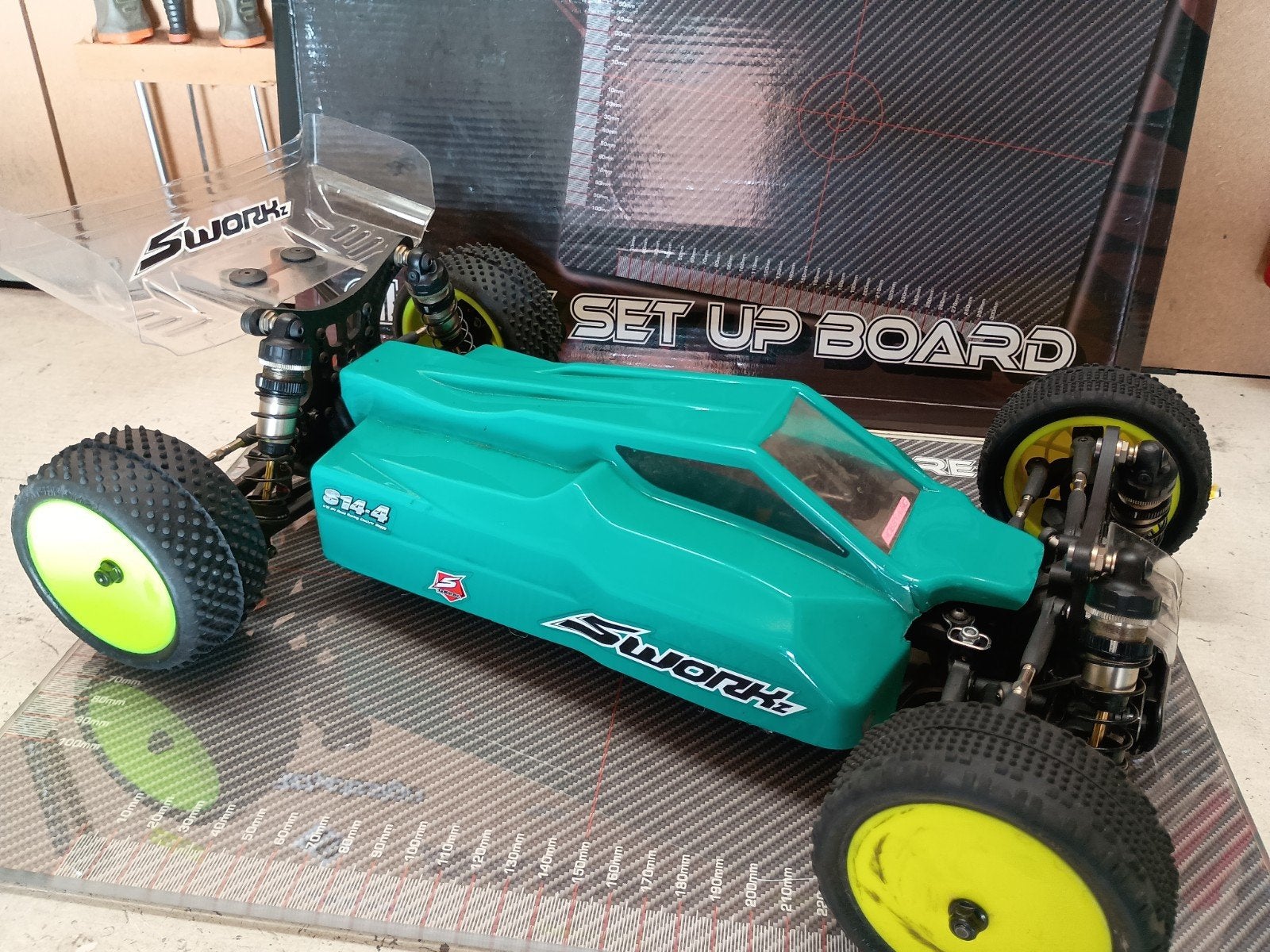 Sworkz S14-4C 1/10 Buggy Nieuwstaat!!! met electronica, Neuf, Échelle 1:10, Enlèvement ou Envoi, Voiture off road