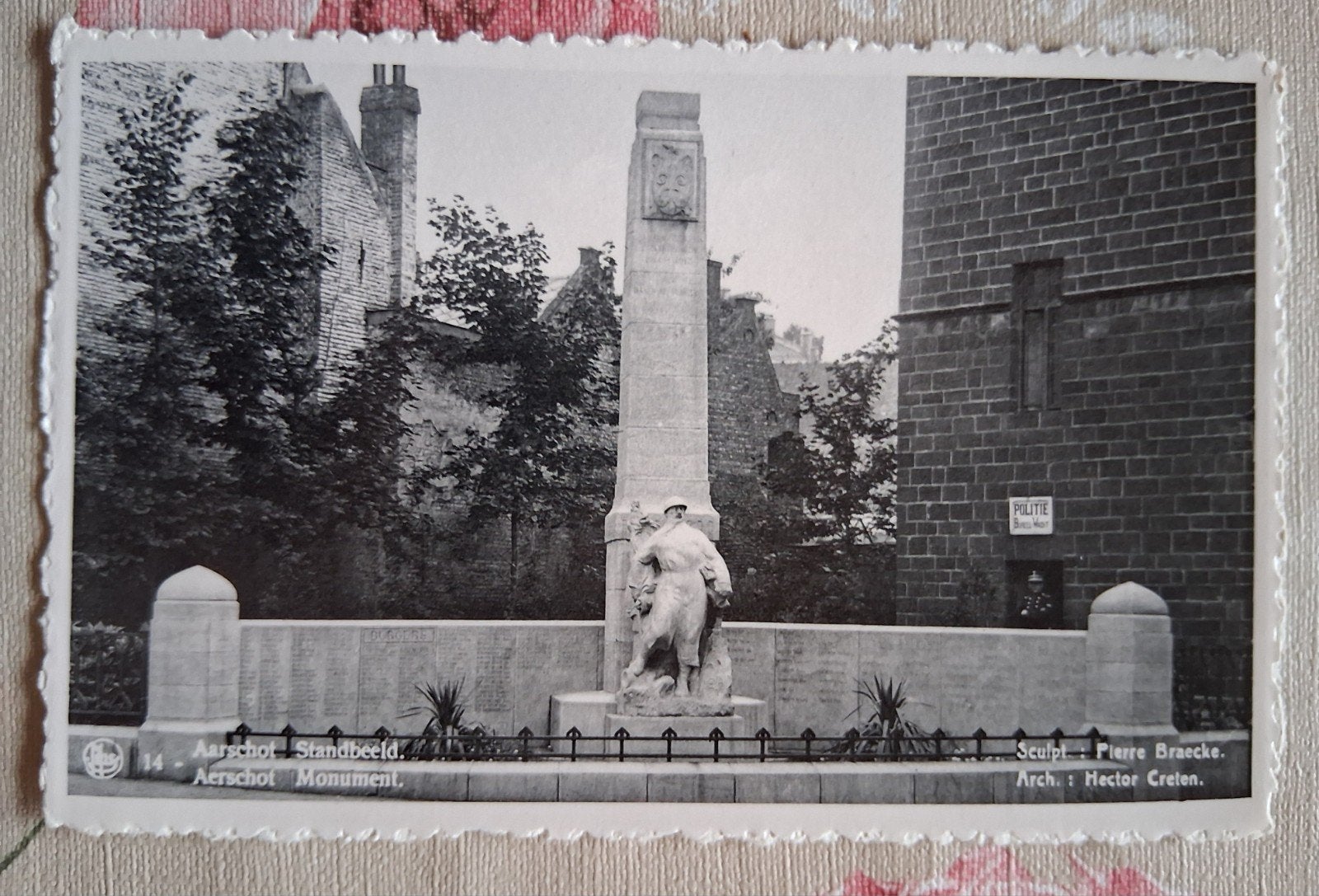 vintage Postkaart Monument in Aarschot, Ophalen of Verzenden