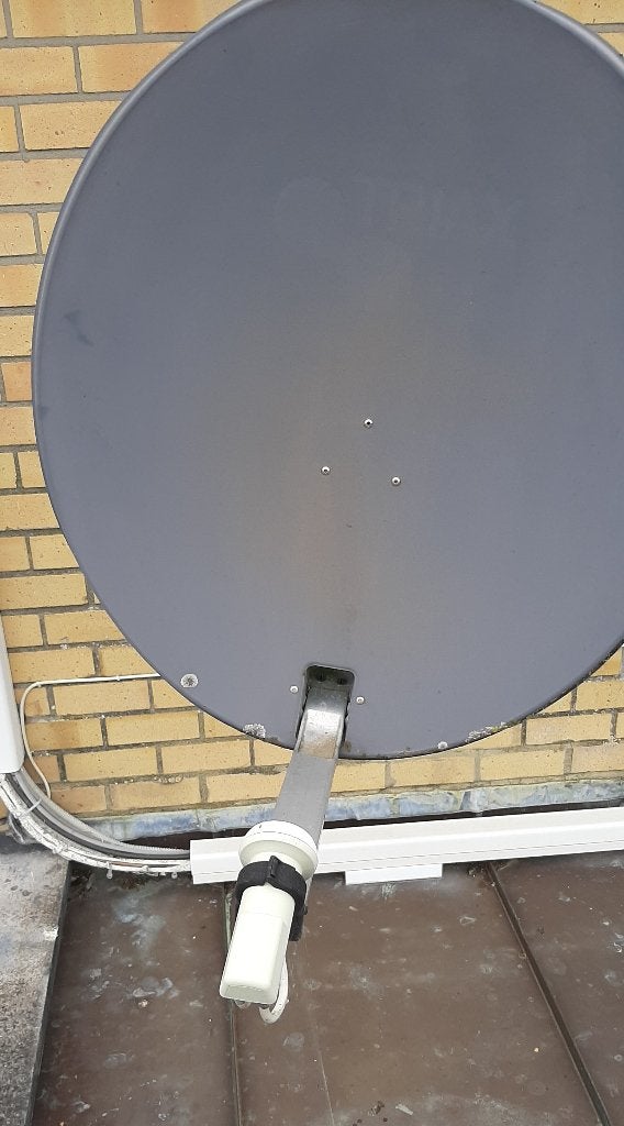 Schotelantenne compleet met motor en ophangbeugel., TV, Hi-fi & Vidéo, Antennes paroboliques, Enlèvement, Utilisé, Antenne (parabolique)