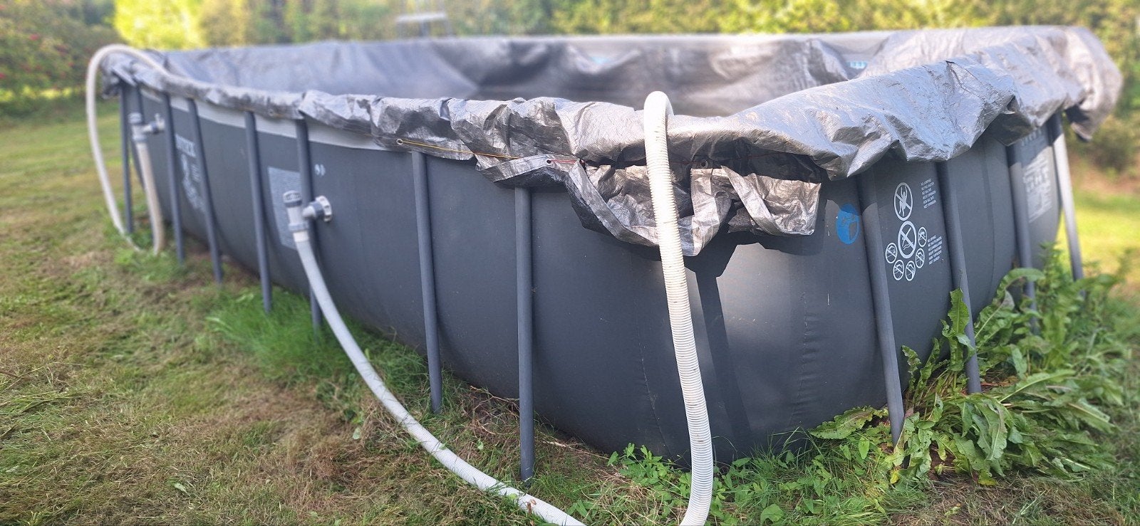 intex zwembad en toebehoren, 300 cm ou plus, Enlèvement, Utilisé, Rectangulaire