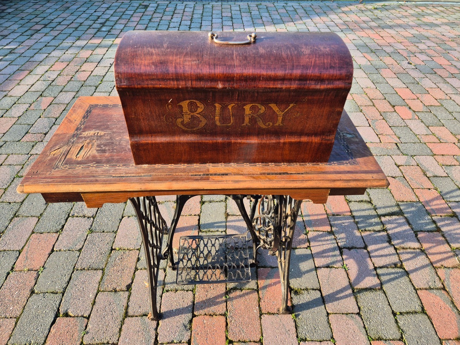 Oude vintage naaimachine Bury, Antiek en Kunst, Ophalen
