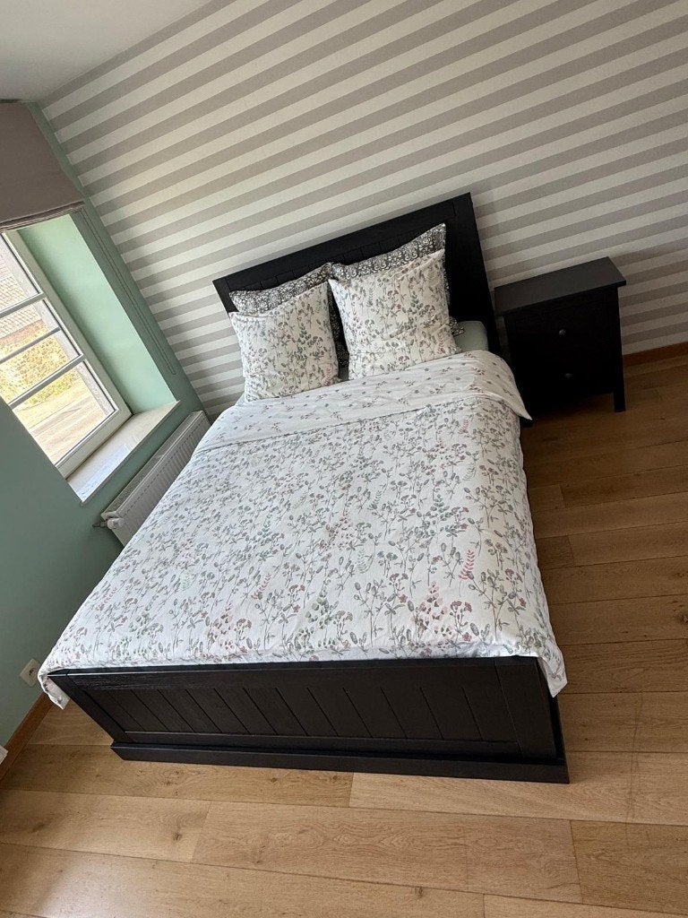 Lit IKEA Brimnes (encadrement seul), Maison & Meubles, Chambre à coucher | Lits, Comme neuf, 140 cm, 200 cm, Bois, Noir, Enlèvement
