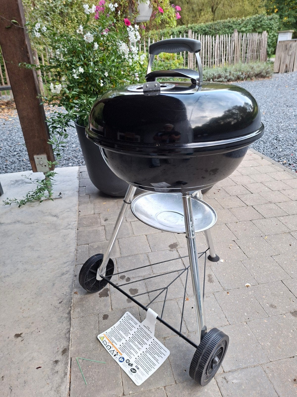 Weber bbq compact kettle 47 cm, Ophalen, Zo goed als nieuw, Weber, Met accessoires