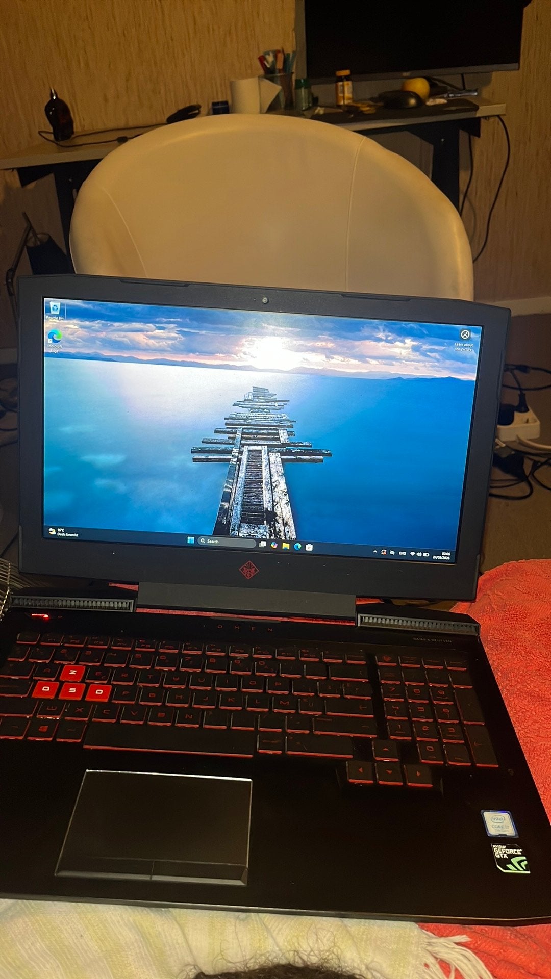 Hp omen gaming laptop proper, Computers en Software, Met videokaart, 2 tot 3 Ghz, 8 GB, Ophalen of Verzenden