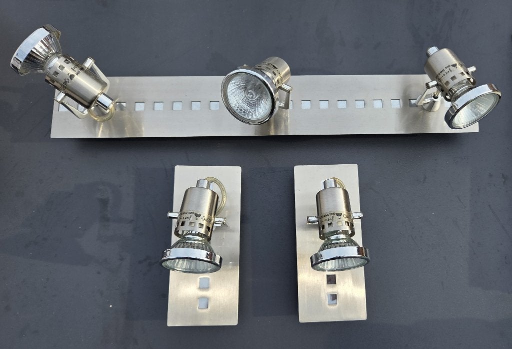 Set plafond en wandspots, Maison & Meubles, Lampes | Spots, Enlèvement, Comme neuf, Spot encastrable ou Spot mural, Avec interrupteur