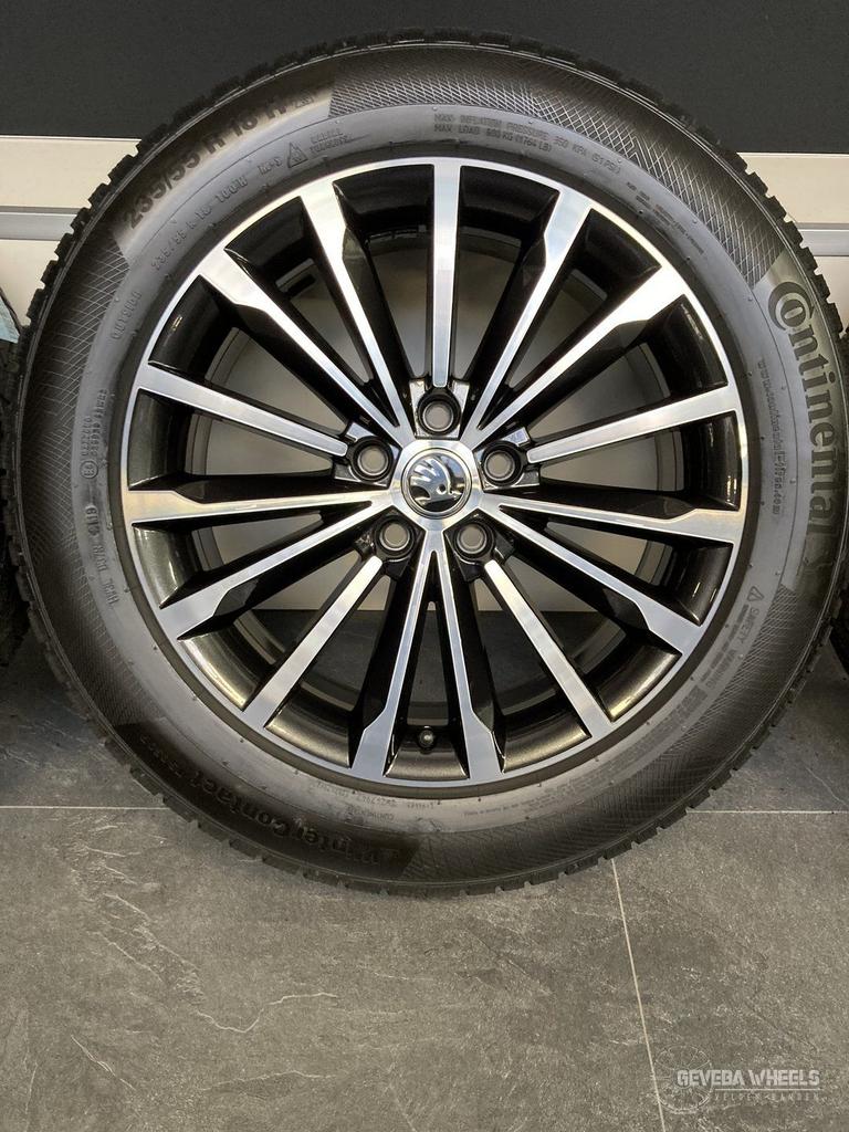 18” originele Skoda Kodiaq velgen + winterbanden 5x112   565, Auto-onderdelen, Banden en Velgen, 18 inch, Gebruikt, -, -