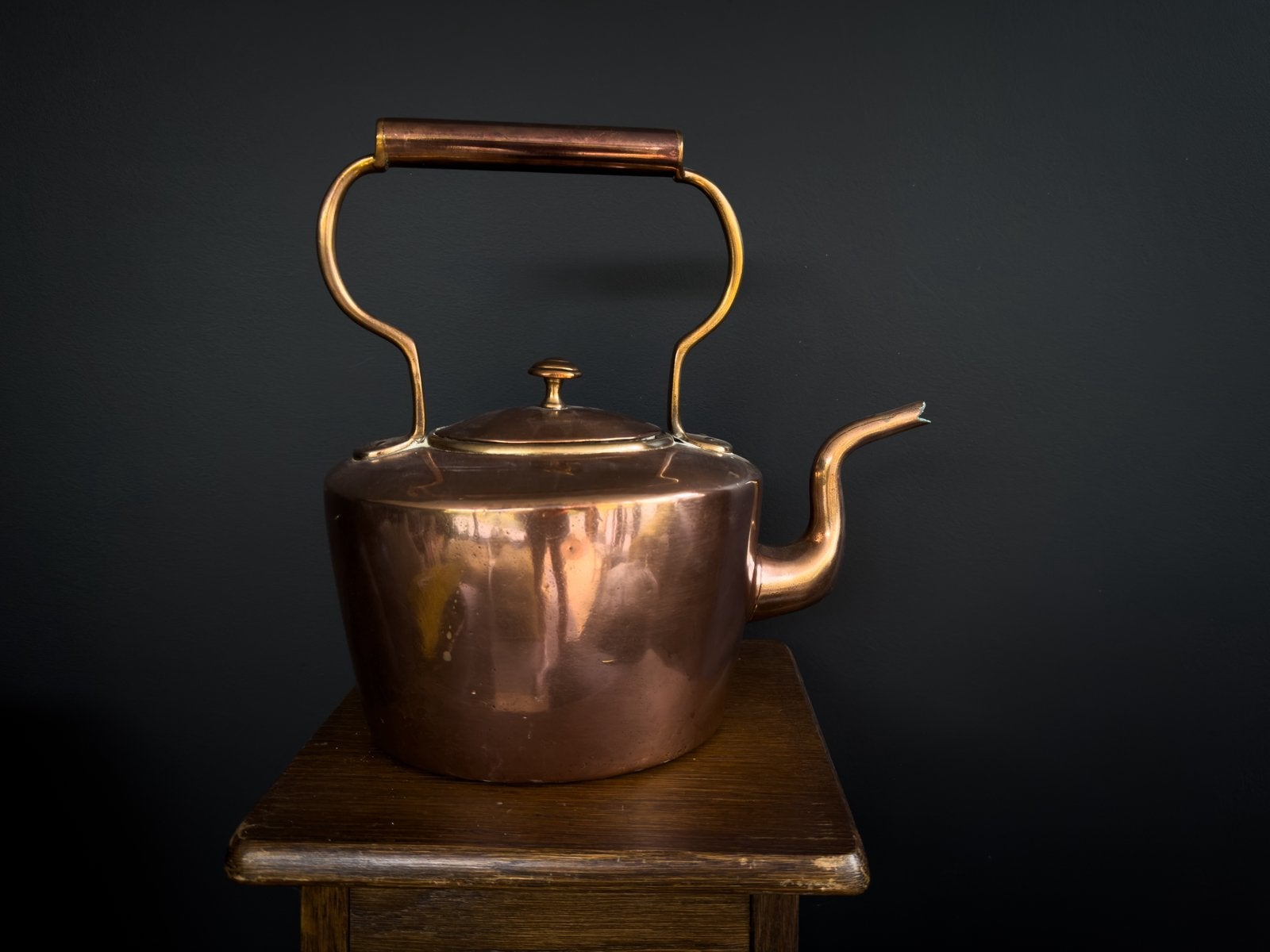 Antieke koperen waterketel –vermoedelijk Georgian/George III, Ophalen of Verzenden, Koper