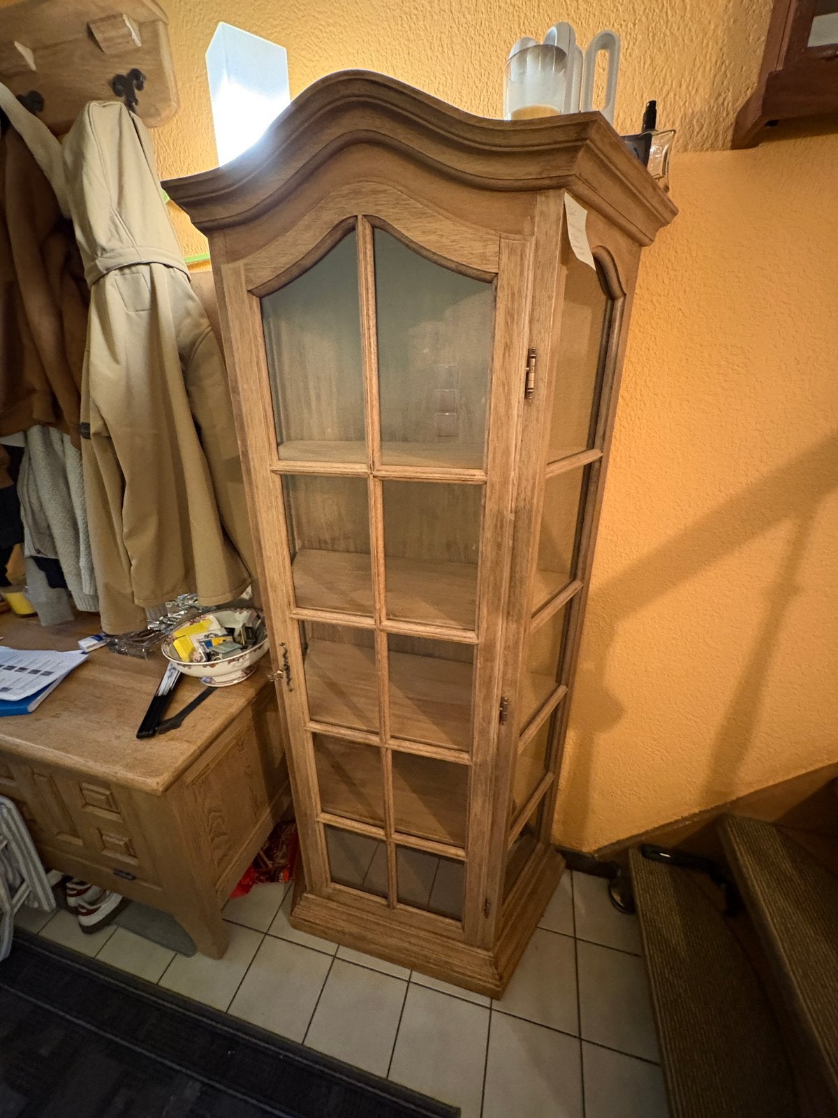 Vitrine en chêne claire, Maison & Meubles, Enlèvement, Utilisé, Chêne