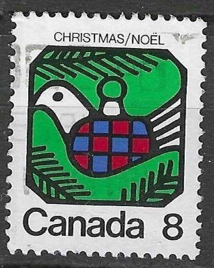 Canada 1973 - Yvert 516 - Noël - Colombe de la pix - 8 (ST), Envoi, Affranchi