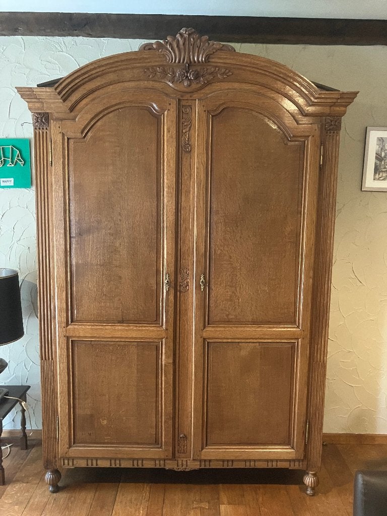 Antieke eikenhouten kast (Lodewijk XV-revivalstijl), Antiek en Kunst, Ophalen