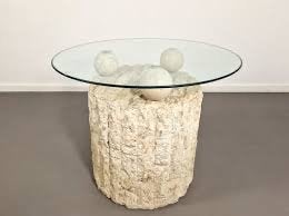 Magnus Ronde Fossiele Tafel–Uniek Natuurhistorisch Kunstwerk, Overige materialen, Rond, Rond fossiel magnus, 55 tot 75 cm