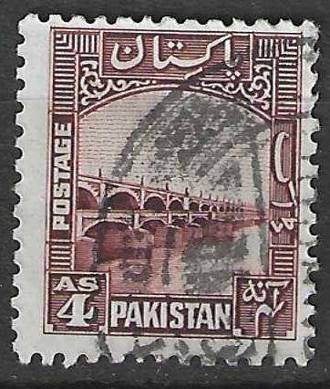 Pakistan 1948 - Yvert 33 - Barrage de Sukur - 4 h (ST), Envoi, Affranchi