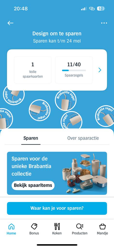 Ah Brabantia zegels, Eén persoon, Kortingsbon, Warenhuis- of Winkelbon