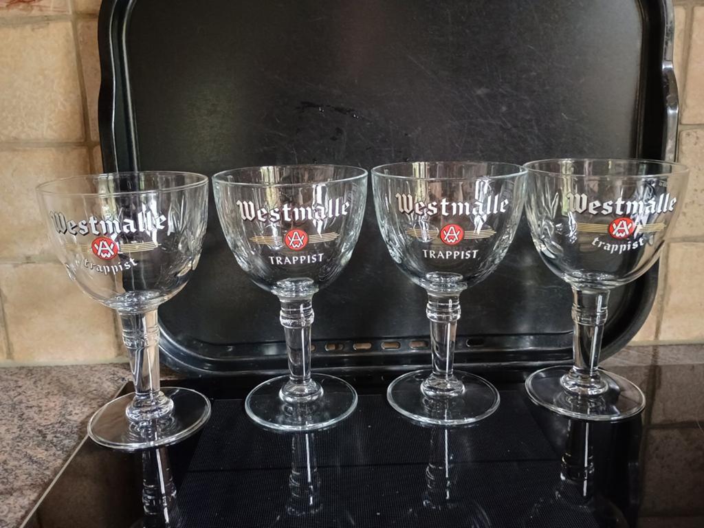 Westmalle glazen 33cl nog 3 stuks, Ophalen of Verzenden