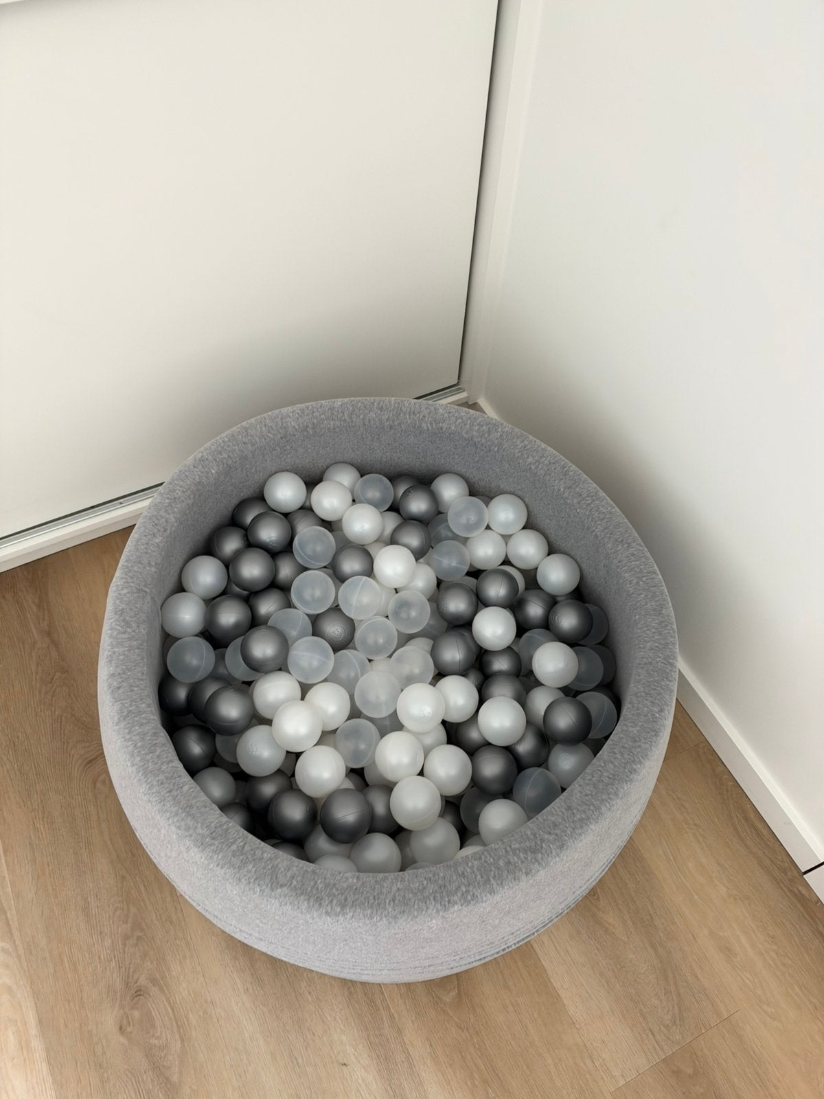 Rond ballenbak MeowBaby fluweel, grijs, Kinderen en Baby's, Ophalen of Verzenden, Zo goed als nieuw, Jongen of Meisje