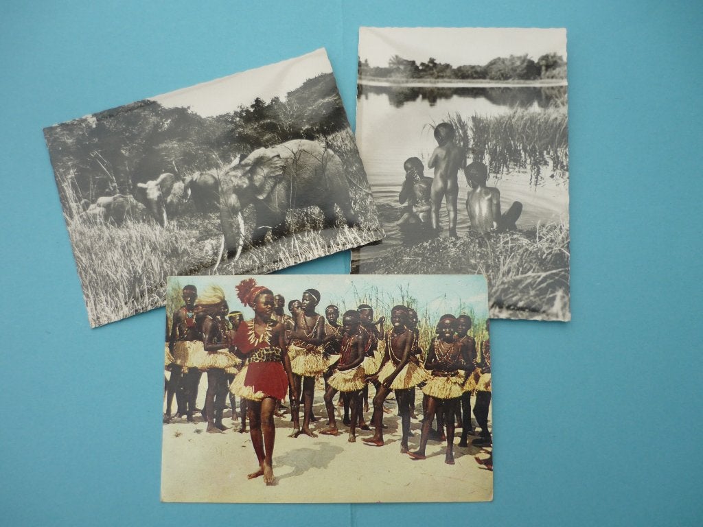 12 cartes postales , semi-modernes du Congo, Envoi