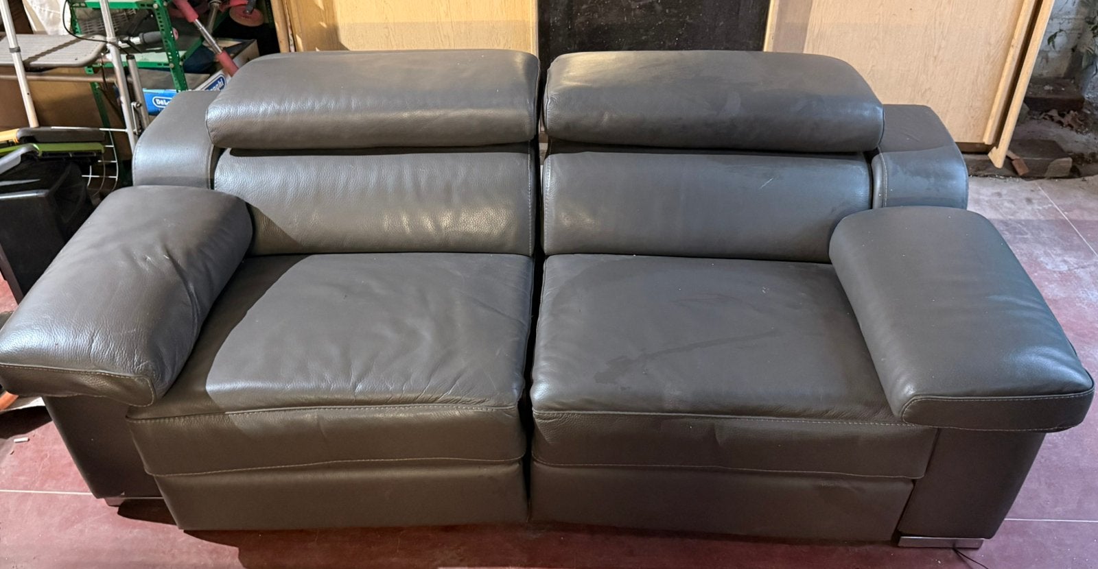 Siège électrique 2 places en cuir, Maison & Meubles, 100 à 125 cm, 250 à 300 cm, Elektrische bediening, Banc droit
