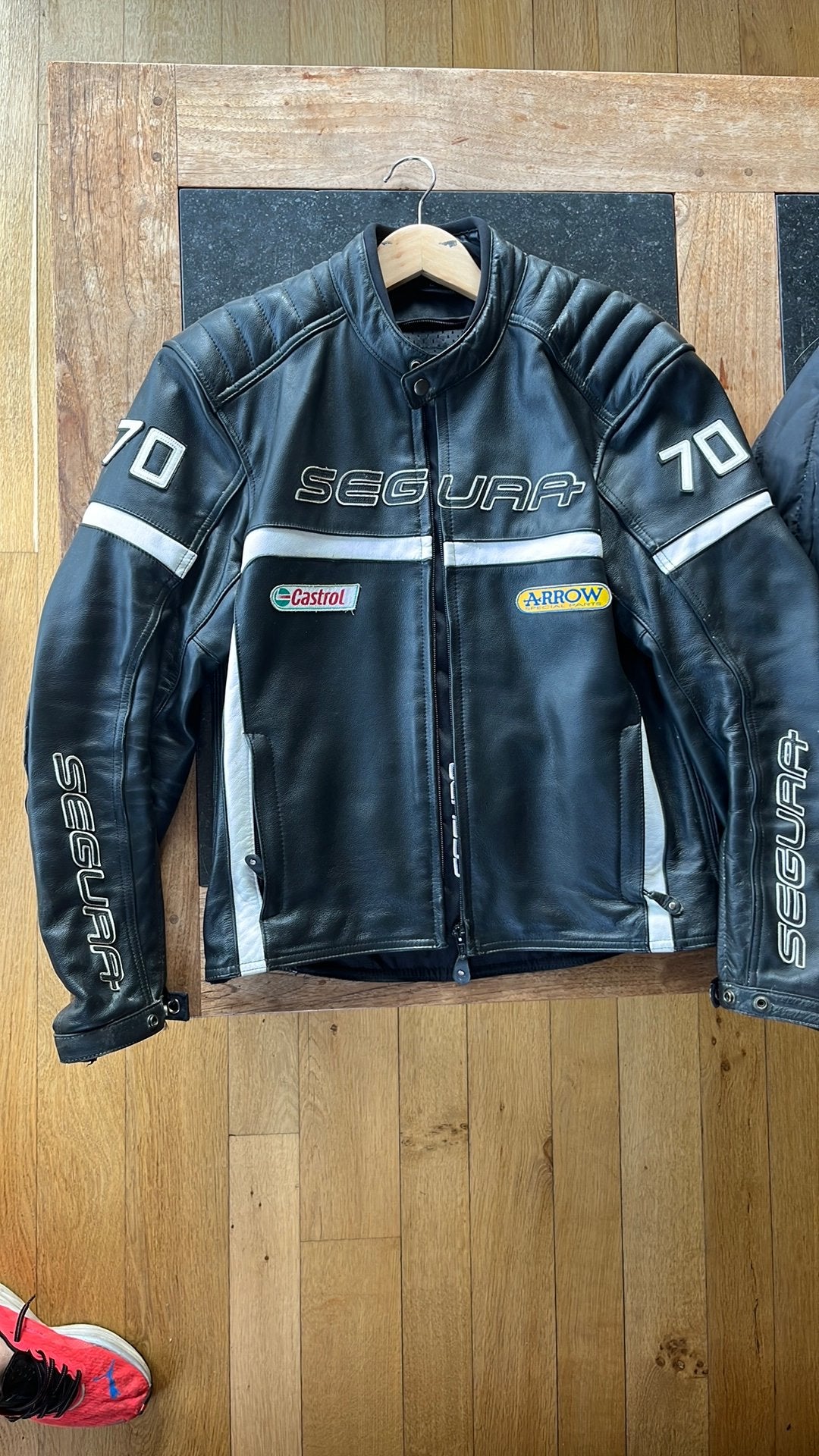 veste moto Segura Seventies, en cuir véritable, quasi neuve, Enlèvement ou Envoi