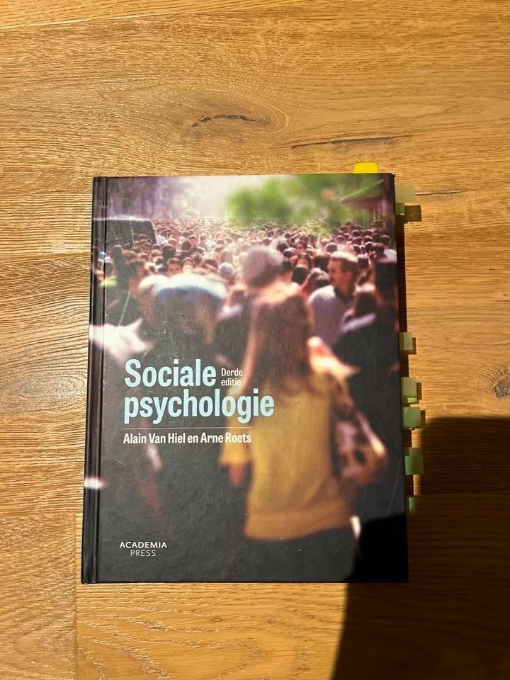 Sociale psychologie - Derde editie, Livres, Livres scolaires, Alain Van Hiel; Arne Roets, Enlèvement ou Envoi, Autres niveaux