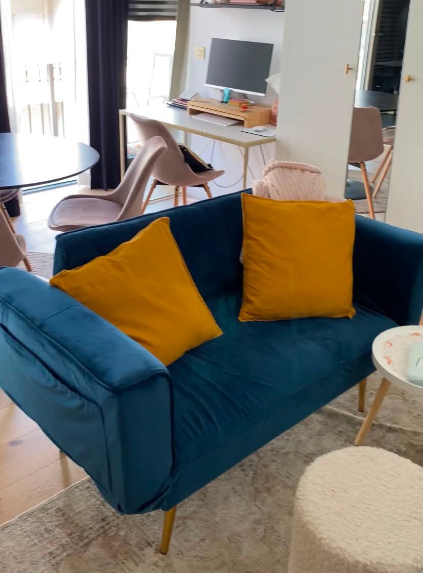 A DONNER - Canapé convertible Behram III bleu marine, Maison & Meubles, Canapés | Sofas & Chaises Longues, 75 à 100 cm, 150 à 200 cm