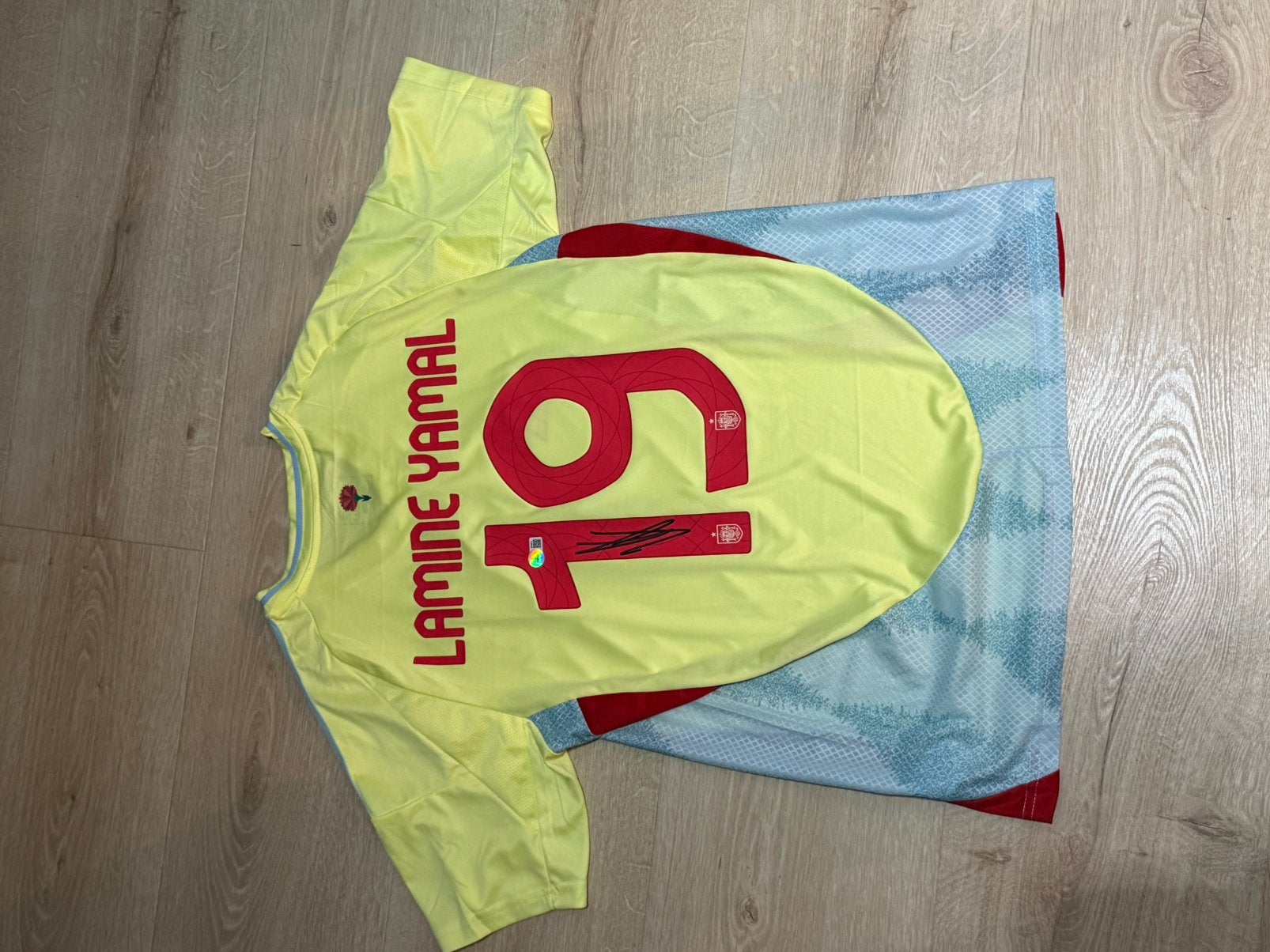 Yamal gesigneerd spanje beckett, Sport en Fitness, Voetbal, Ophalen, Zo goed als nieuw
