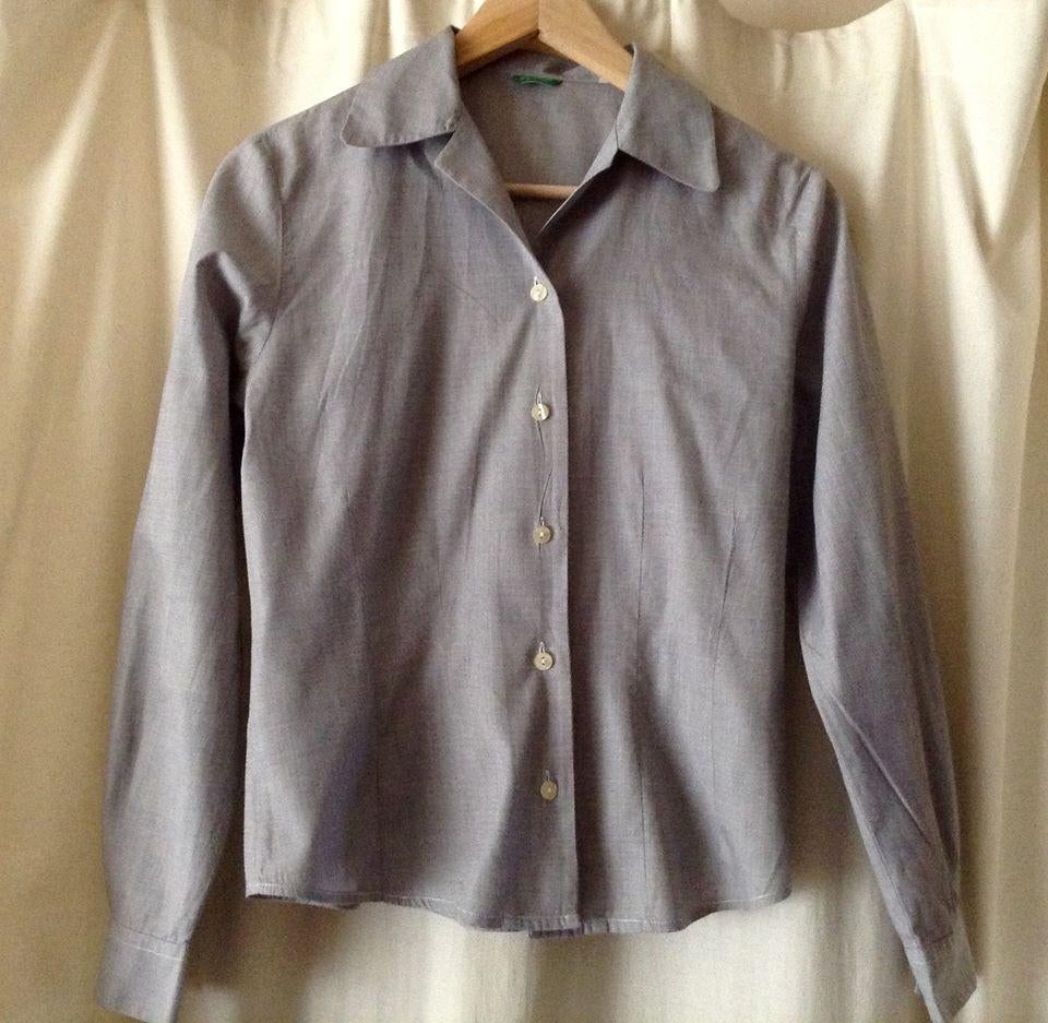 Chemise Benetton femme XS, Gris, Enlèvement ou Envoi, Benetton, Comme neuf
