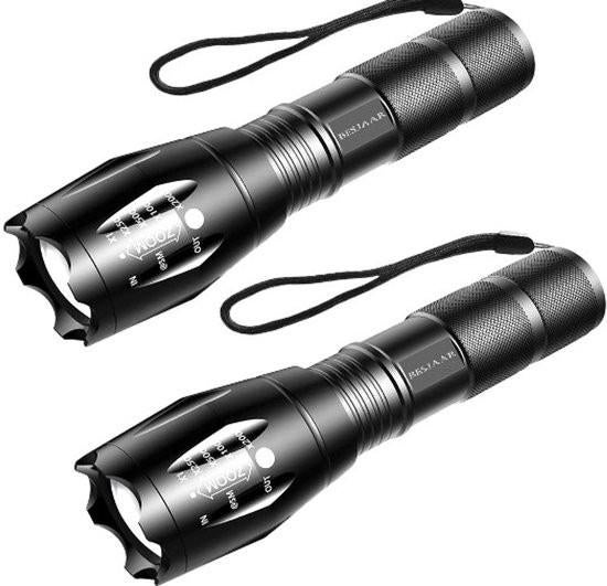 Lampe de poche militaire Besjaar, 2 pièces, imperméable, Enlèvement ou Envoi, Accumulateur