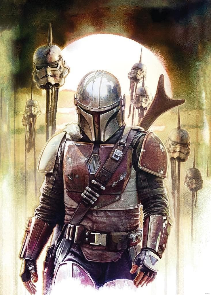 Star Wars Vlies Behang - 200x280 - Mandalorian Big Empaler, Envoi, Neuf, Décoration murale