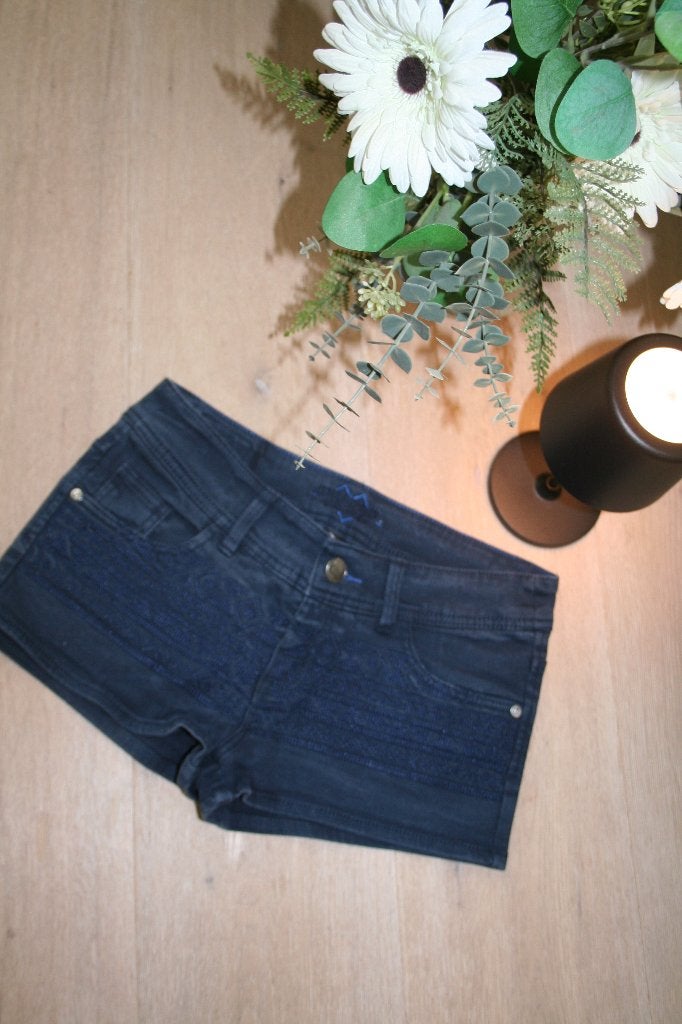 Maat 38 - JBC - donkerblauwe low waist short, JBC, Enlèvement ou Envoi, Comme neuf, Taille 38/40 (M)