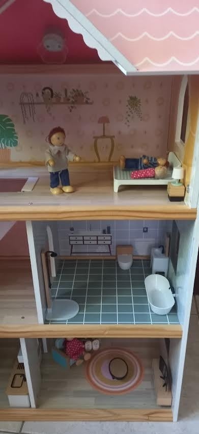 Houten poppenhuis, 80 cm, Enlèvement, Utilisé