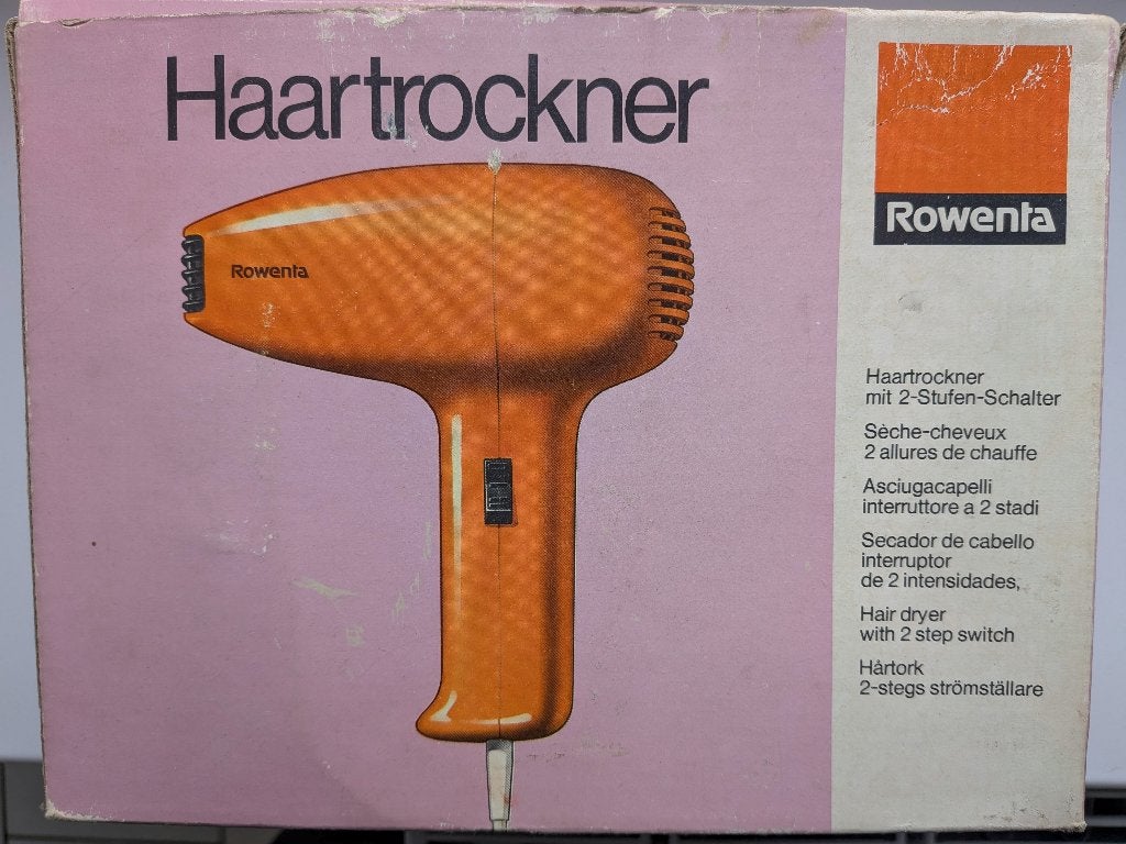 Sèche-cheveux orange vintage, Enlèvement, Neuf, Sèche-cheveux
