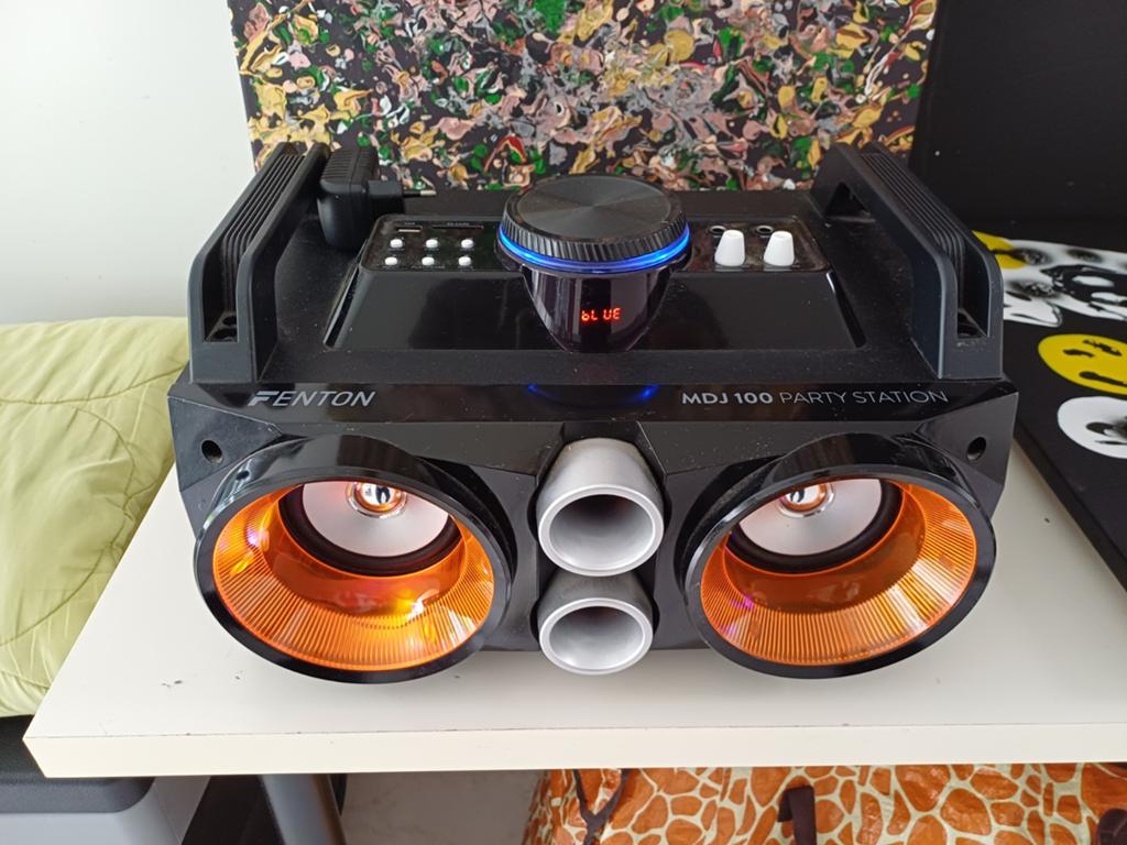 Fenton MDJ100 Party Station mobiele accu-speaker met lichtef, Enlèvement, Micro(s)