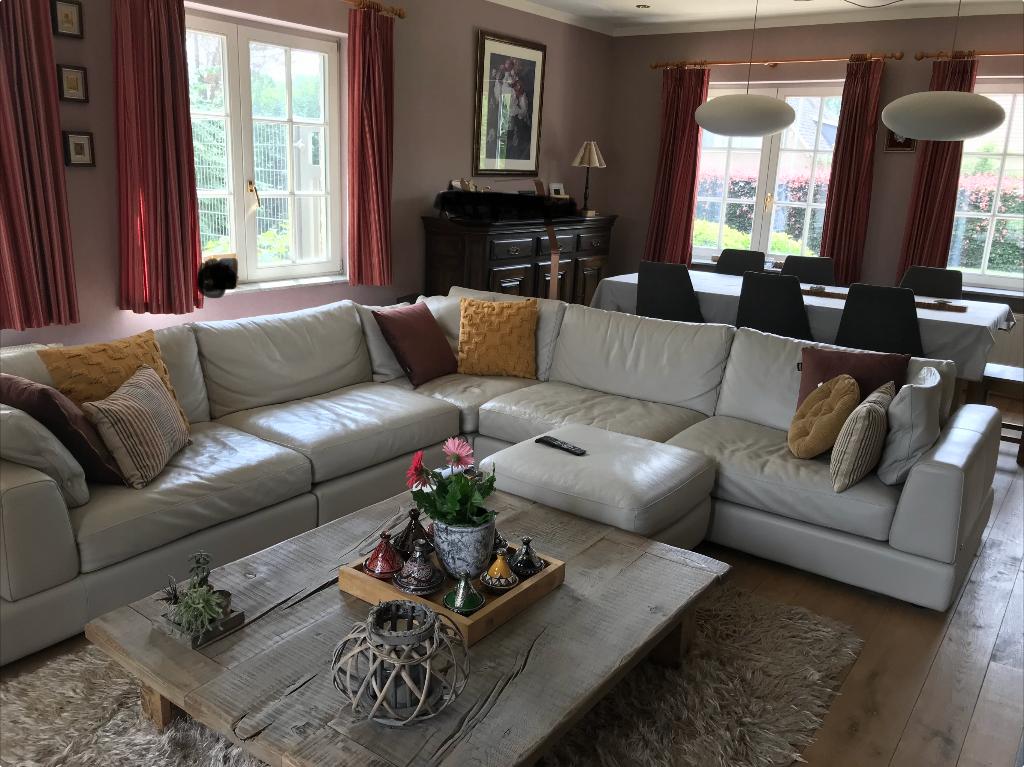 Natuzzi lederen hoeksalon, Ophalen, Gebruikt, Leer