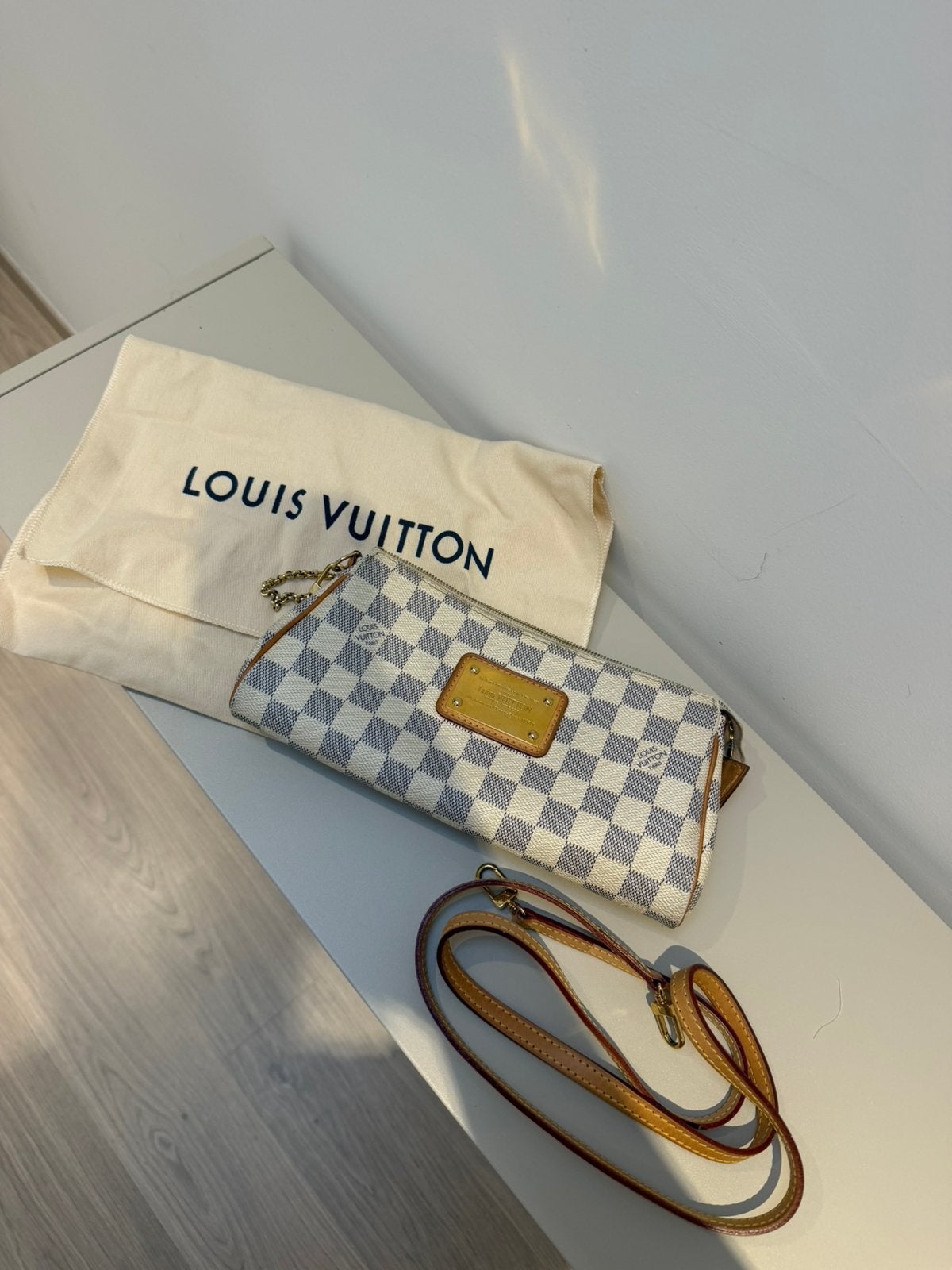 Louis Vuitton Eva Clutch Damier Azur Canvas, Enlèvement, Comme neuf
