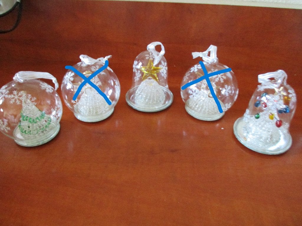 Décoration de Noël en verre avec LED, Enlèvement ou Envoi, Comme neuf
