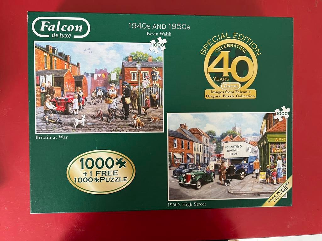 2 puzzels falcon. 1940s and 1950s.  1000stukjed, Hobby en Vrije tijd, Ophalen of Verzenden, Zo goed als nieuw